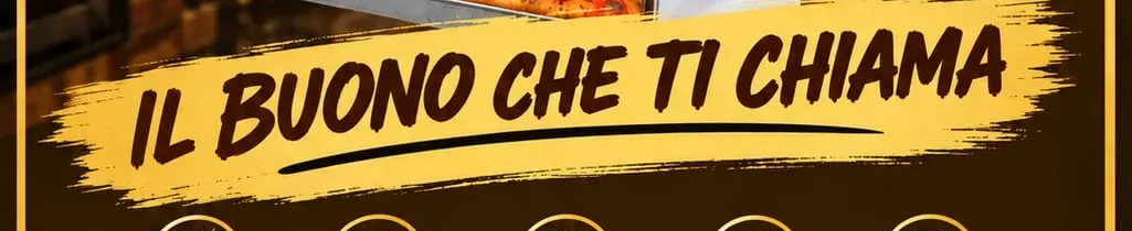 Il buono che ti chiama, scritto a pennello sul manifesto di Panificio Falco